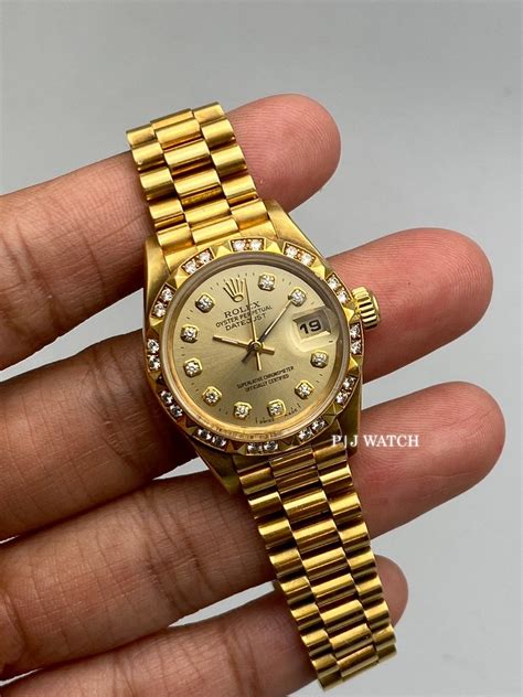 rolex 17838|ladies datejust Rolex diamond bezel.